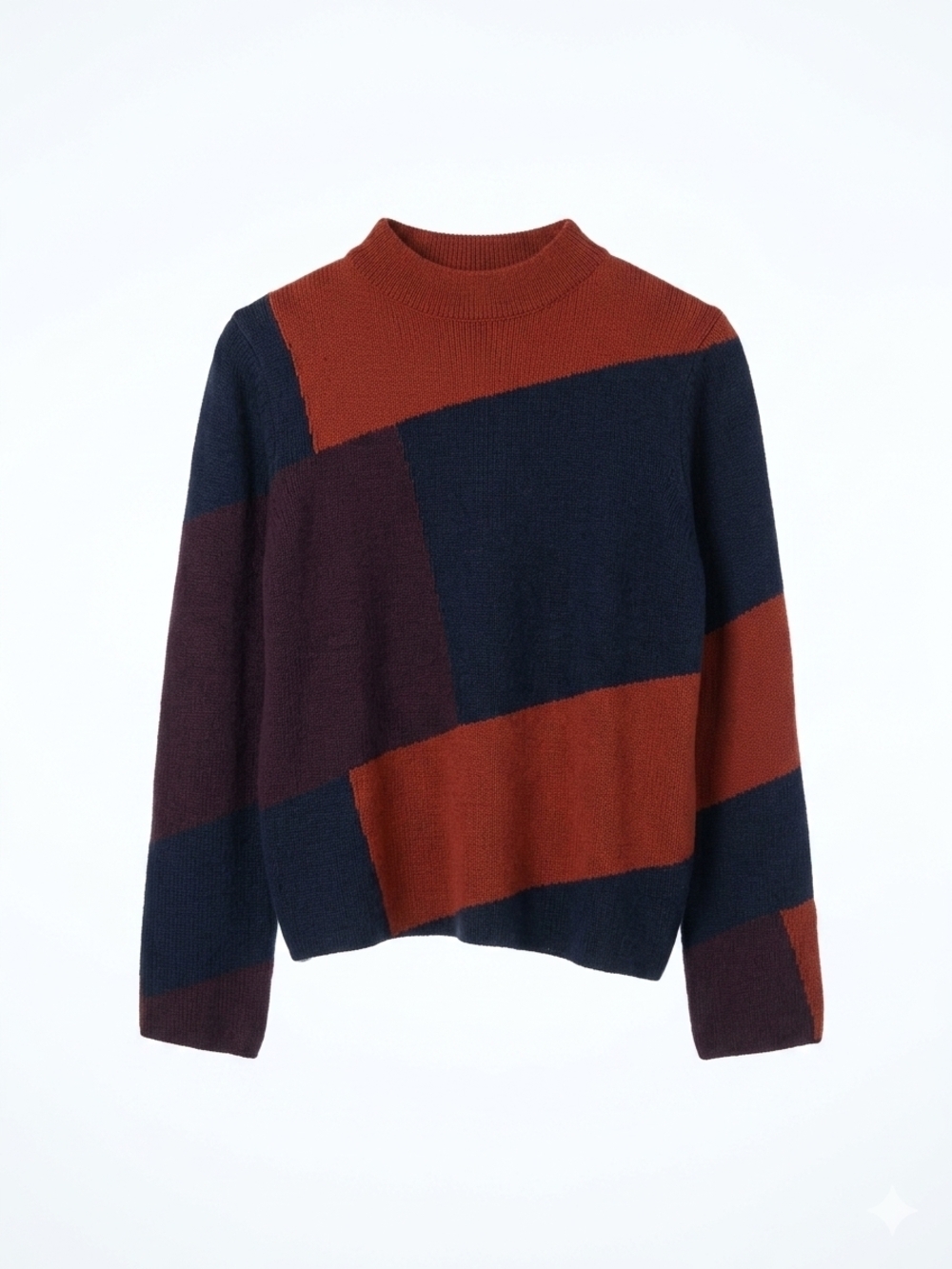 The Fold London Geometric Colorblock Knit Sweater Size S